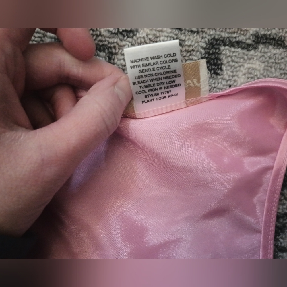 Vintage Inner Most Satin Slip Dress Medium Pink Floral Embroidered Dainty Y2K - Picture 11 of 12